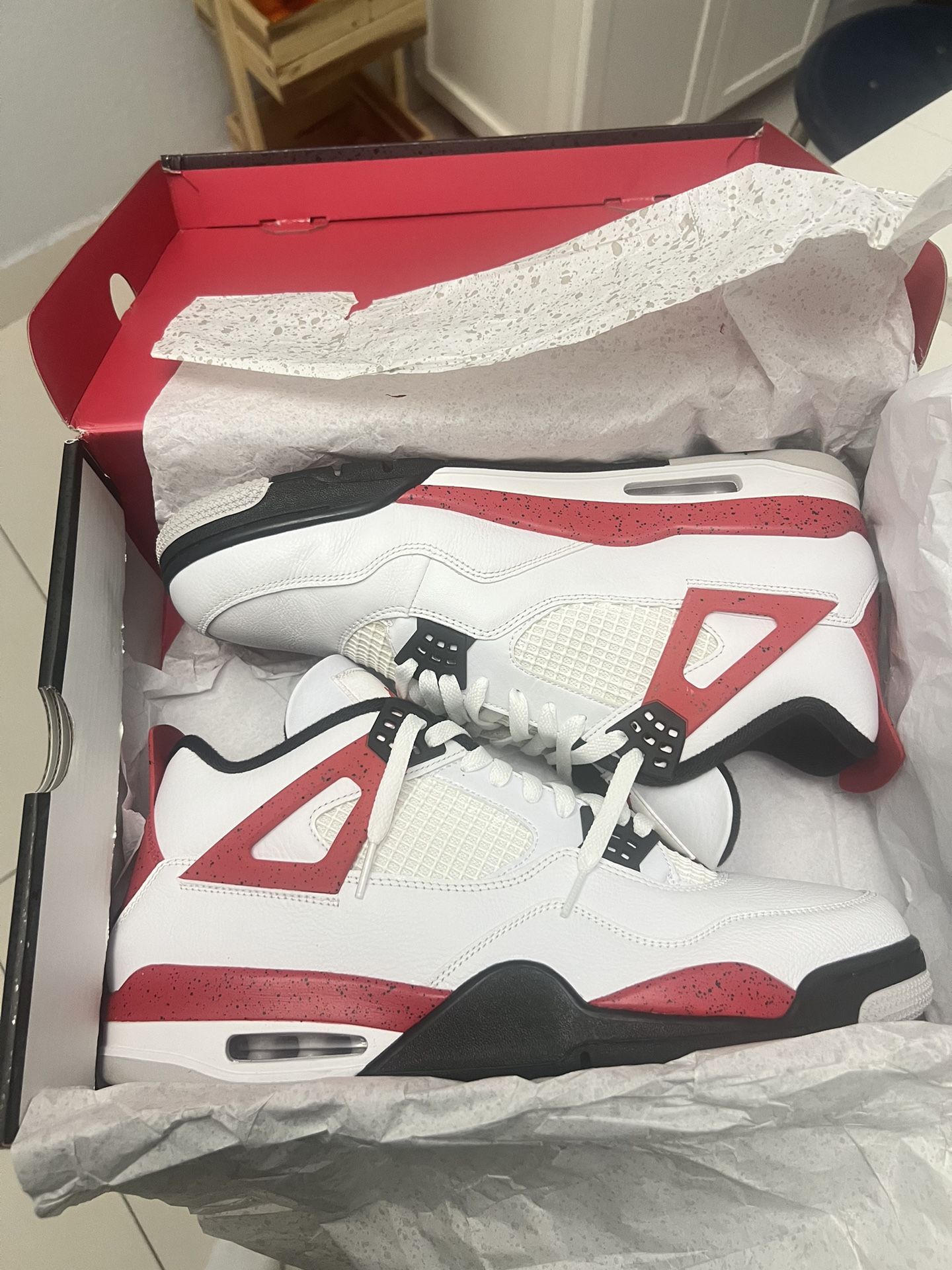 Nike air jordan 4 red cement sz 14m