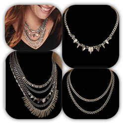 Stella & Dot Amelia Sparkle Convertible 4in1 Crystal Layered Statement Necklace