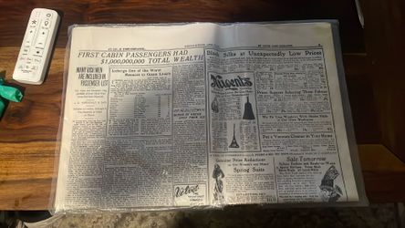 St. Louis Post-Dispatch April 16, 1912