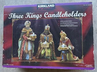 3 Kings Kirkland Signature Costco 3 Kings Candleholders Votive Christmas Nativity NEW