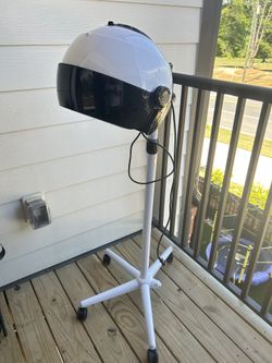 Professional Hooded Stand Hair Dryer - 1500W - Digital Controls - adjustable height