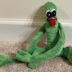 Green Rainbow Friends Plush Toy Height: 9in Length: 18in Width: 3in
