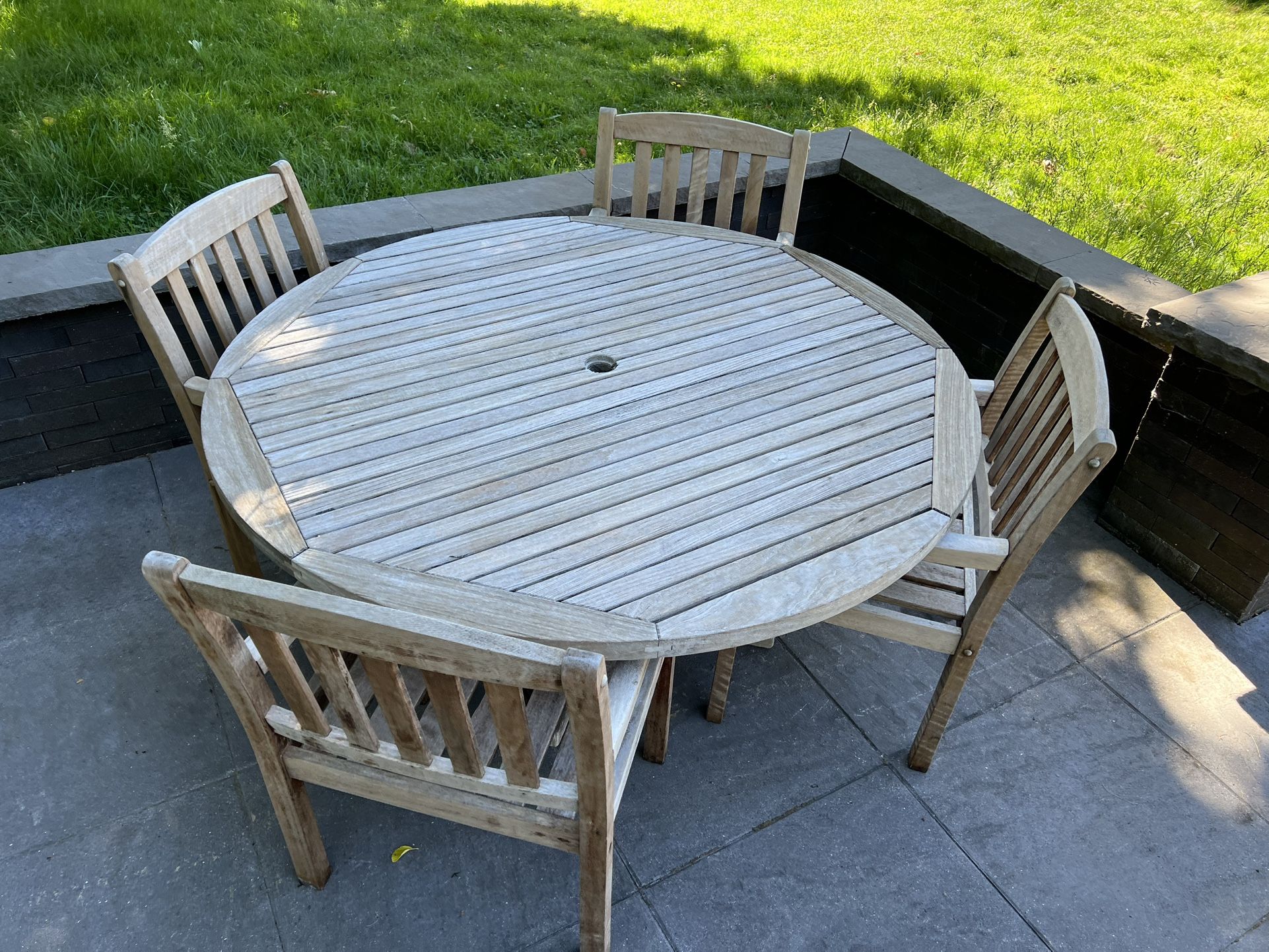 5 Piece Teak Outdoor Dining Set