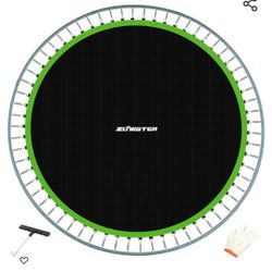 Zoomster Replacement Jumping Mat, Fits 14 ft Round Trampoline Frame with 72 V-Hooks, Using 5.5" Springs 150" Premium Trampoline Mat