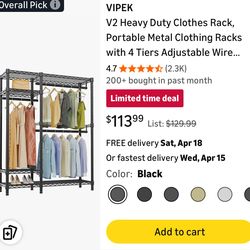 Viper hevay duty clothes garment rack 218769