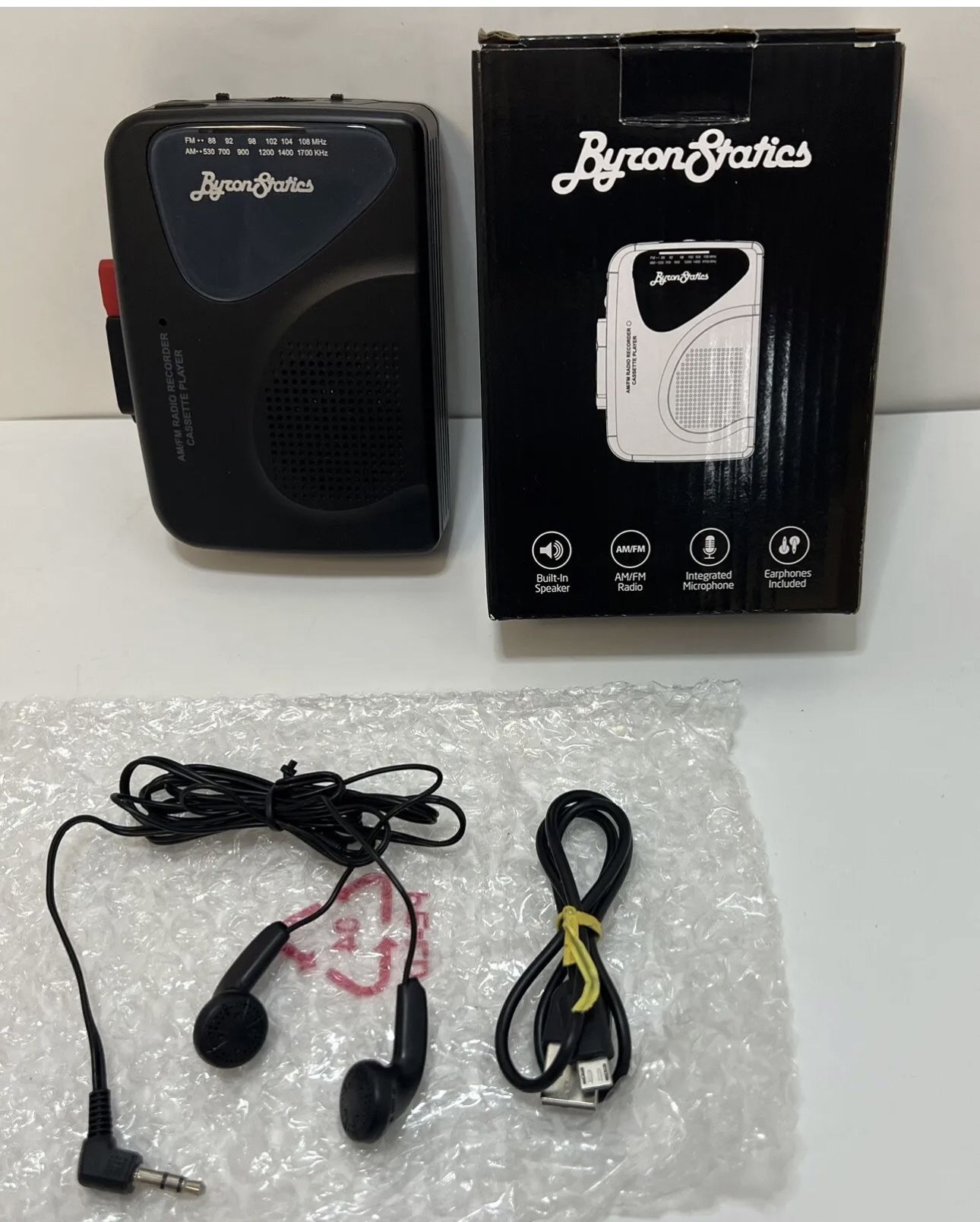 Byron Statics Walkman Cassette Player Portable Cassette Players