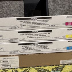 4 TONER.  KONICA MINOLTA.  TN328K