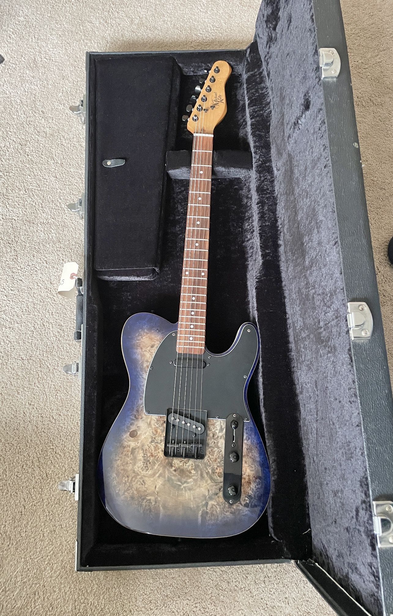 Michael Kelly Burl Elite Telecaster Guitar with hardcase