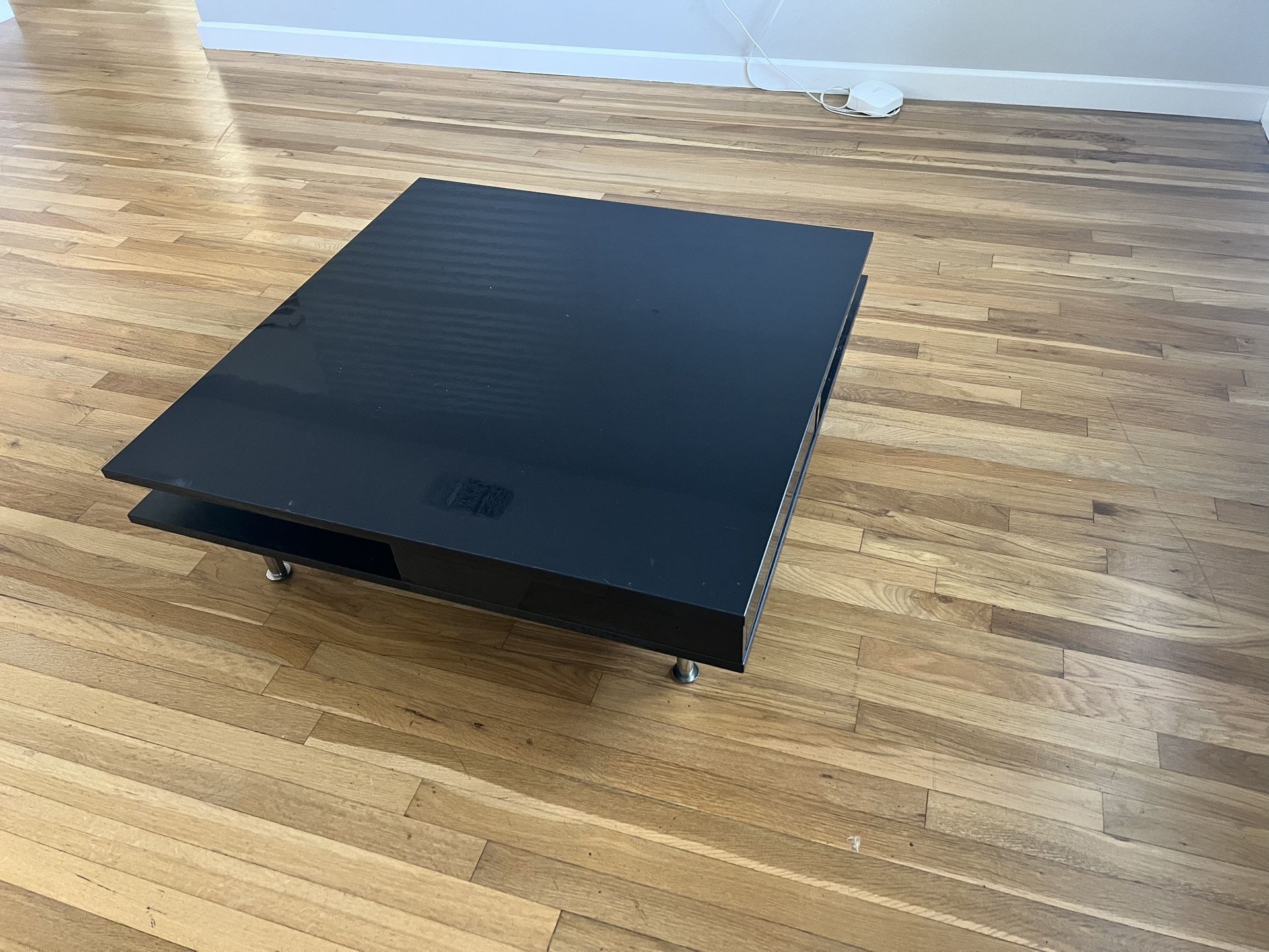 Black Coffee Table with Storage