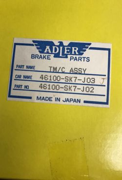 Brand new brake master cylinder