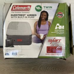 Coleman Twin Air Mattress With Integrated Pump