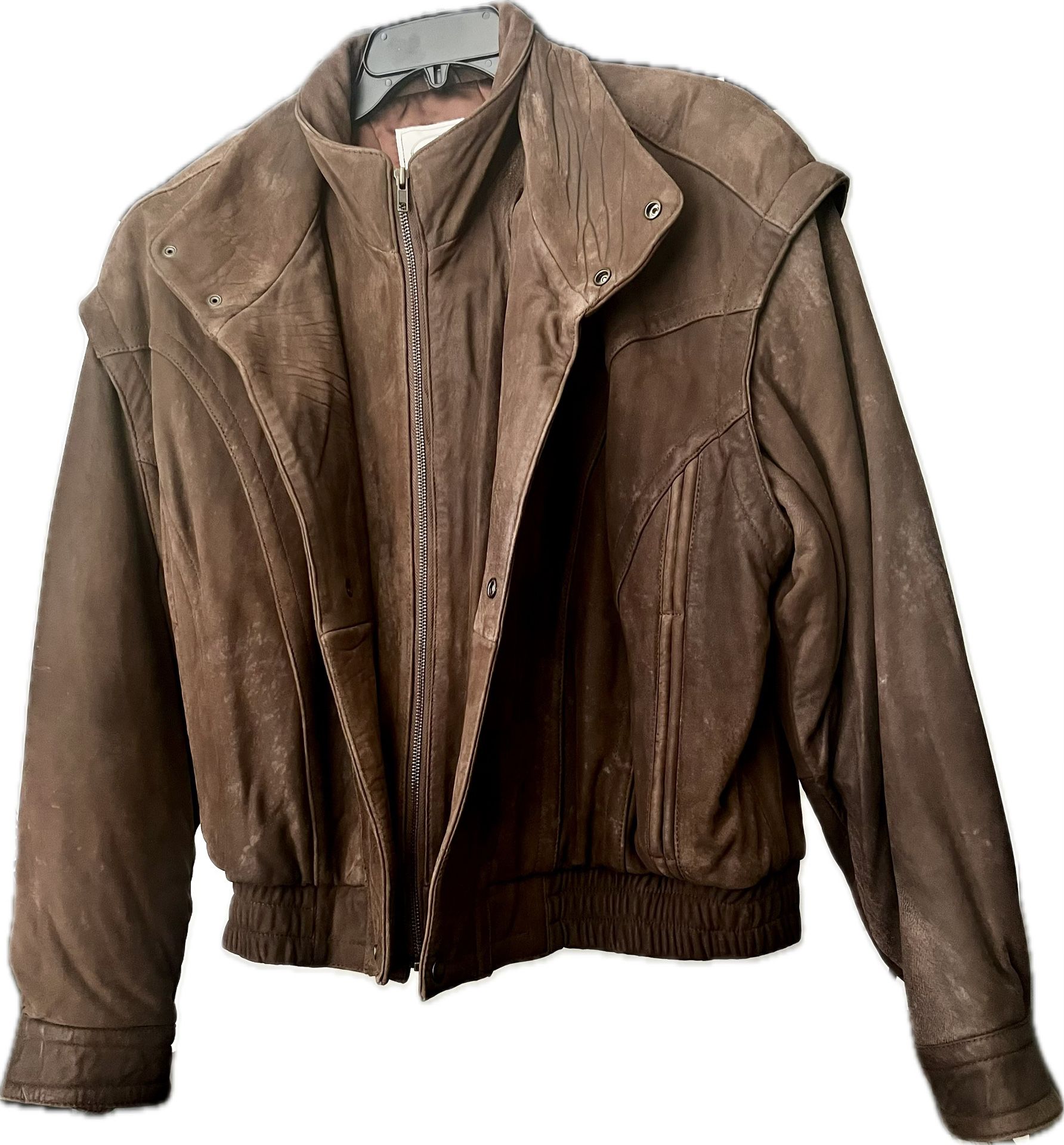 Midway Leather Jacket Mens Large Brown Bomber Flight