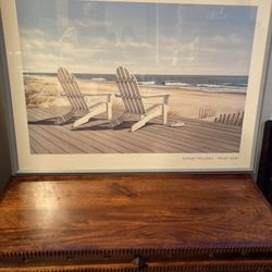 GORGEOUS  BEACHY FRAMED PICTURE - 