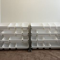 Humble Crew Supersized Wood Toy Storage Organizer, Extra Large, Grey/White