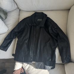Vintage Genuine Leather Bomber Jacket