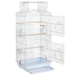 36-inch Hanging Medium Parakeet Bird Cages for Parakeets Finches Canaries Lovebirds Small Quaker Parrots Cockatiels Budgie Green Cheek Conure Travel P