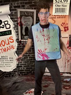 New, Scary Dentist Halloween Costume Accessory Kit