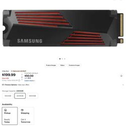 Samsung - 990 PRO 2TB Internal SSD PCIe Gen 4x4 NVMe with Heatsink