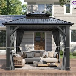 New Metal Gazebo - Dark Grey