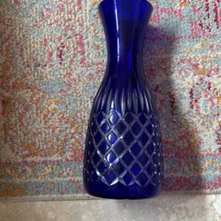 Vintage Cobalt Blue Bohemian Crystal Case