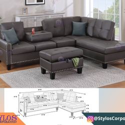 New Sectional (Faux Leather) 