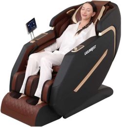2025 4D Massage Chair Full Body, Zero Gravity Massage Chair with SL-Track & Heating, Massage Shiatsu Recliner Chair with Smart Voice Control, Touchabl
