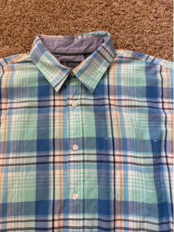 Arrow USA 1851 Plaid Short Sleeve Button Up Shirt Mens Size Large