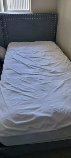 Twin bed frame and mattress