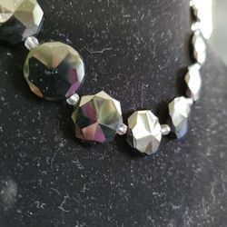 Adjustable Black Beaded  Choker Necklace