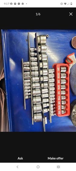 Assorted snap on sockets