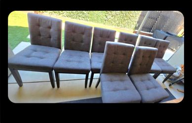 Ashley's Upholstered Dining Chairs. Set Of 8.