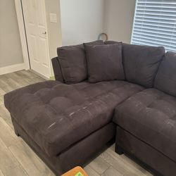Microfiber brown Sofa 