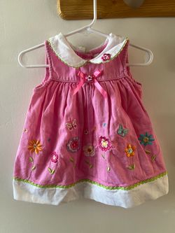 Y2K Youngland Baby Girls Pink Floral Dress 18M
