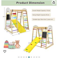 Indoor jungle gym, 8-in-1 climbing toys