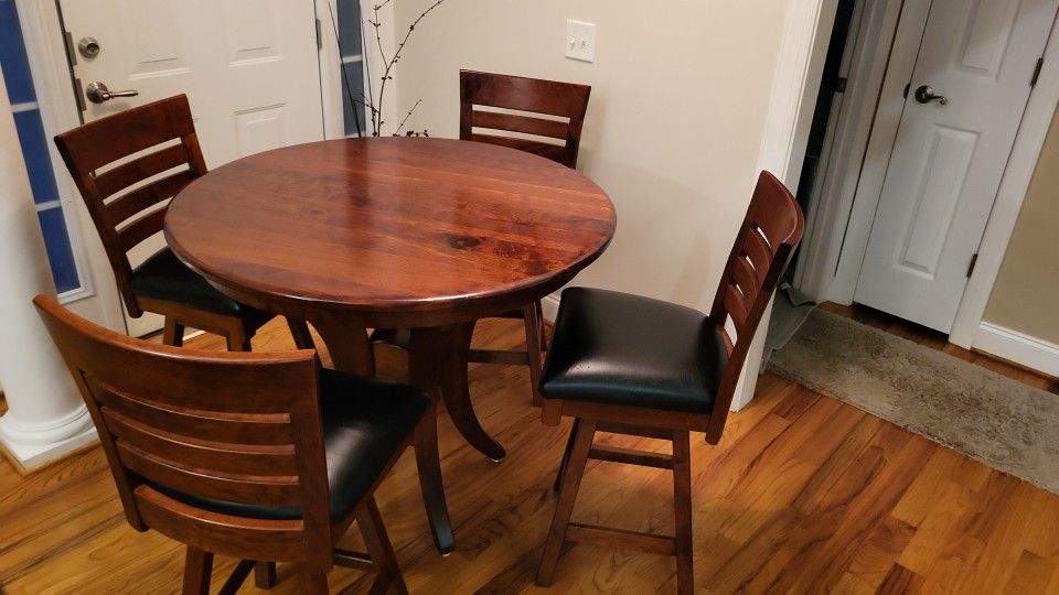 Amish Made Cherry Dining Table And Chairs