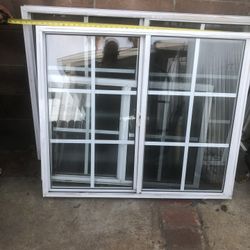 Window  Aluminum  double glass  Width 40 inches  Height 35 inches Used in good condition