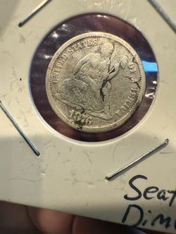 1876 CC Seated Liberty Dime