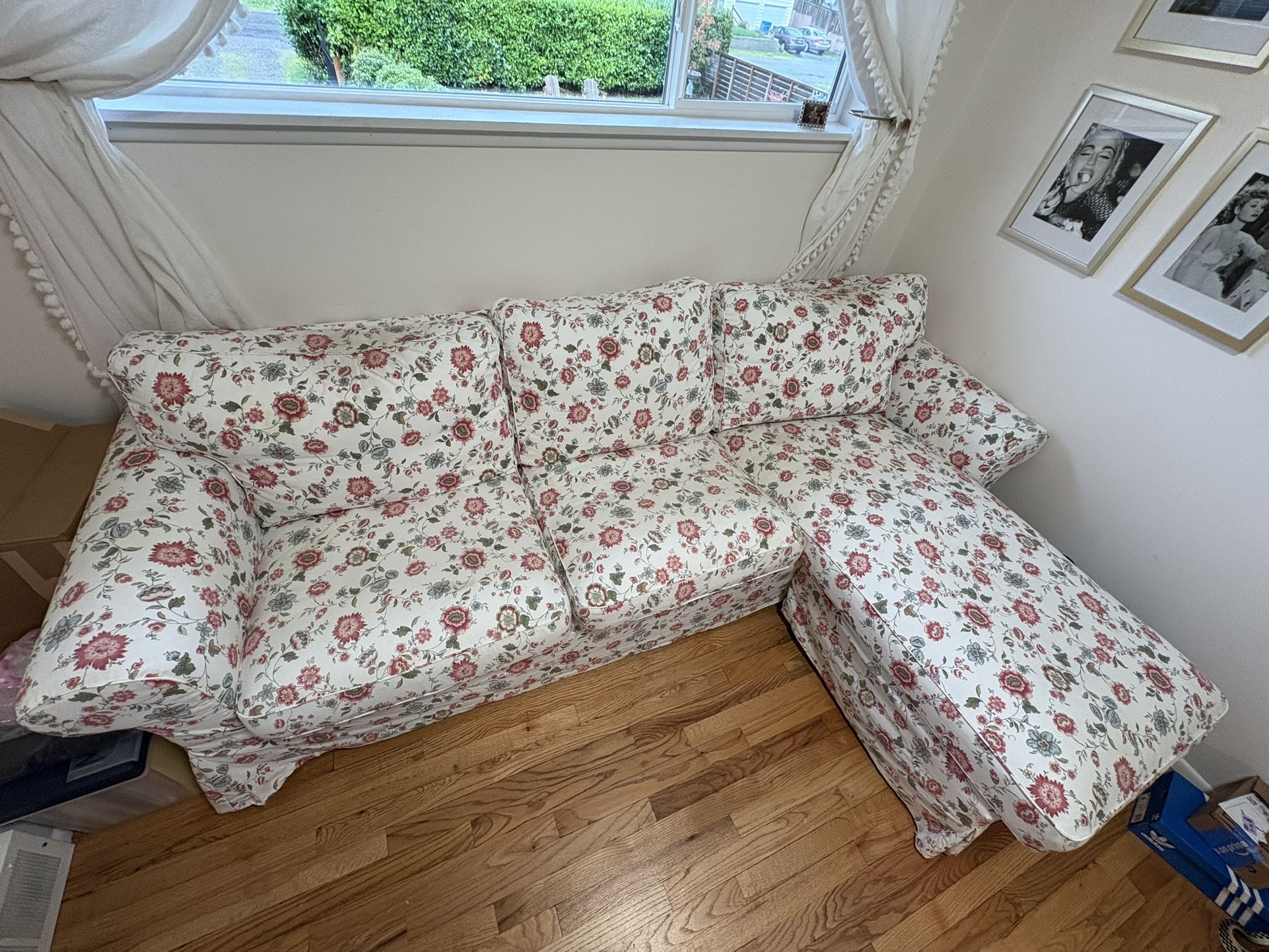 Floral IKEA Couch W/ Chaise