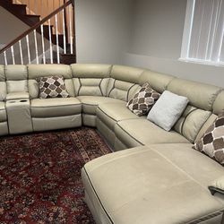 4 Piece Leather Sectional 