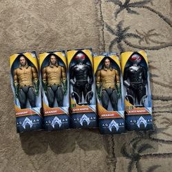 5 Aqua Man Figures Still In Box