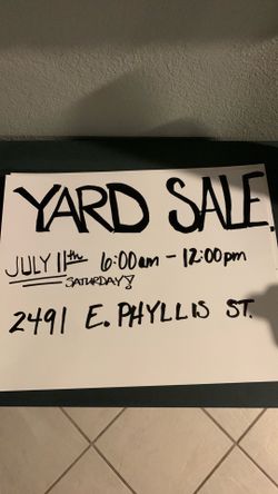 Garage/yard sale