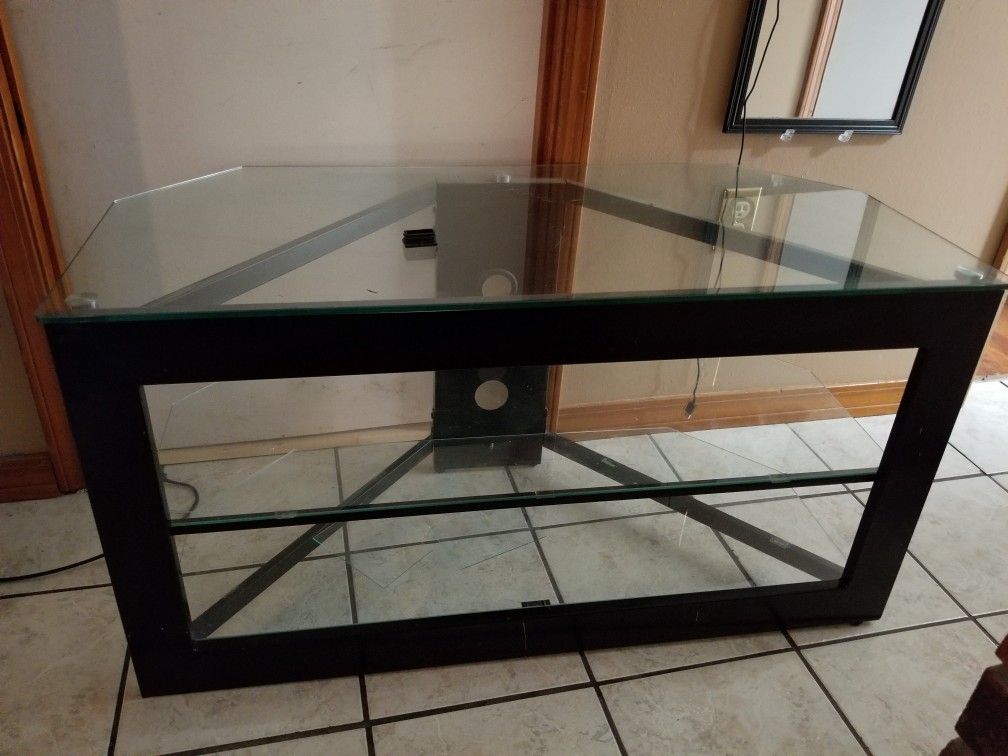 Glass tv stand