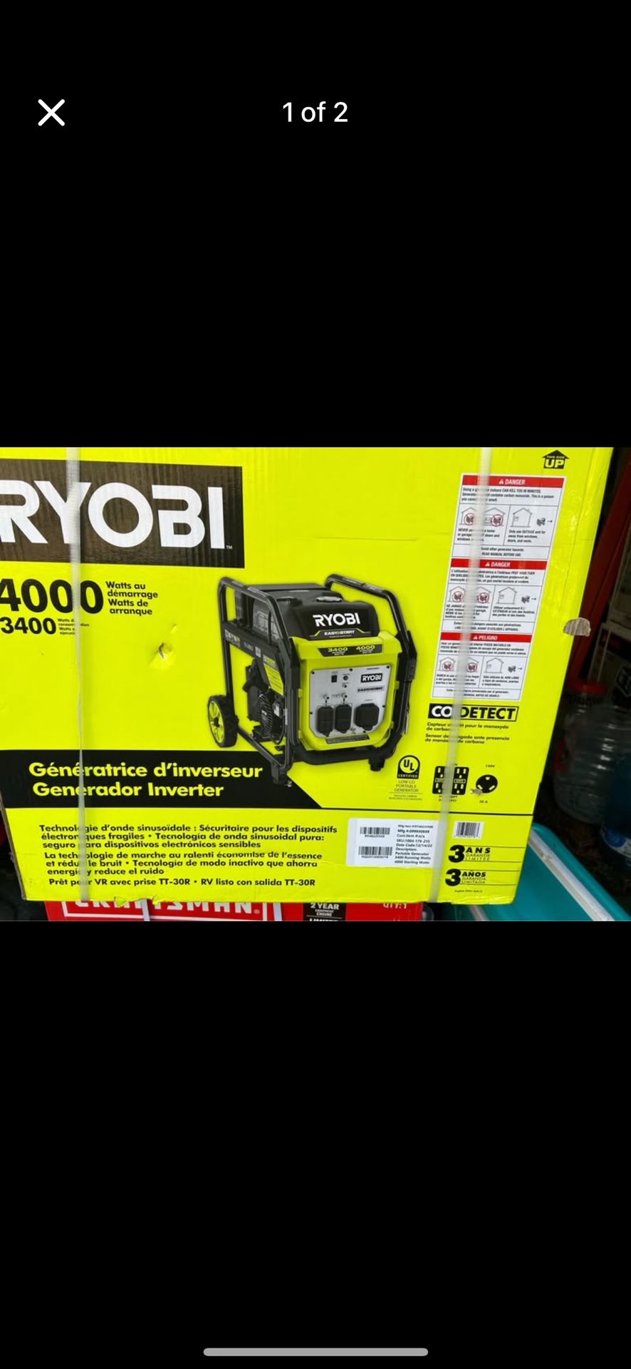 Ryobi 4000 Watts Inverter Generator