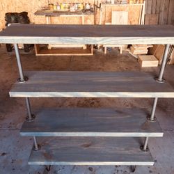 Rustic Bookshelf Solid Wood