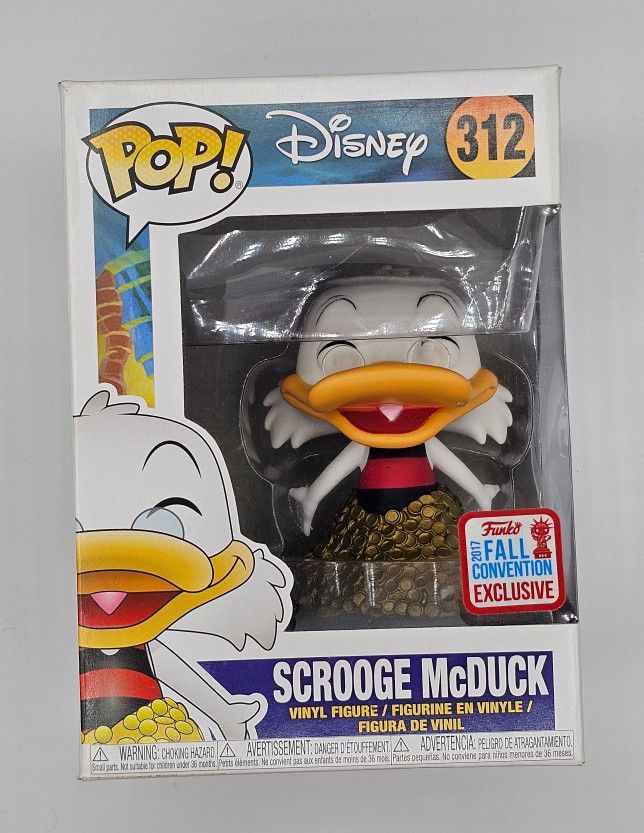 Funko Pop! Disney #312 – Scrooge McDuck (2017 Fall Convention Exclusive) – Brand New, Damaged Box