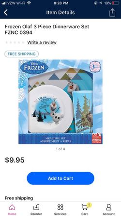 Frozen Olaf 3 pieces dinnerware set