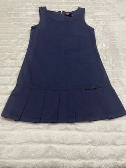 Navy blue & flare sleeveless dress