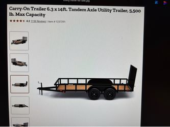 Dual axle utility trailer