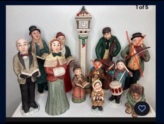 Vintage Grandeur Noel Victorian Christmas Carol Singers Figurine Set/ Choir Set