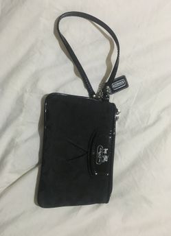 Black coach wristlet
